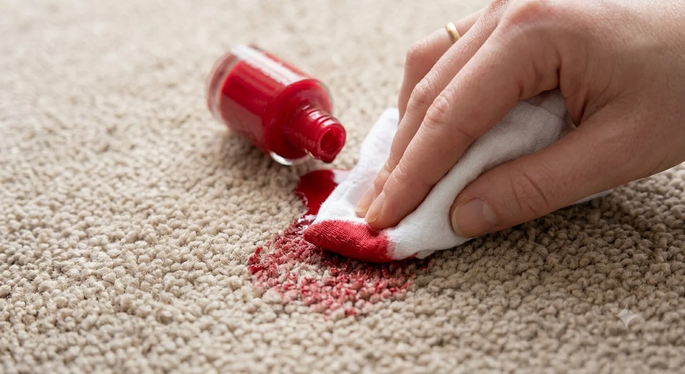 how to get out nail polish from rug