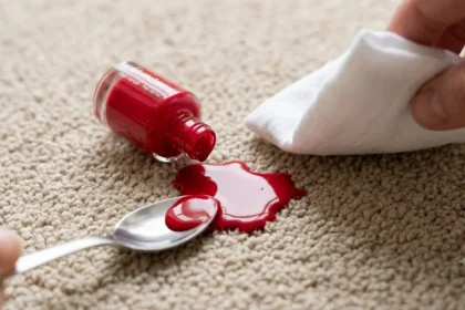 how to get fingernail polish off of carpet