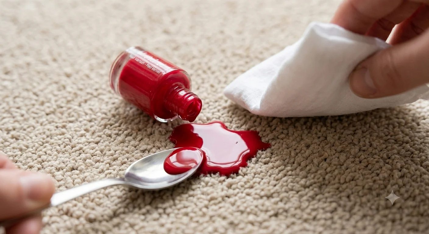 how to get fingernail polish off of carpet