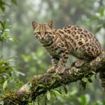 Illustrative rendering of Leopardus tilcayo, the newly discovered tilcayo tiger cat from Bolivia's Yungas cloud forest