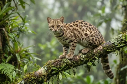 Illustrative rendering of Leopardus tilcayo, the newly discovered tilcayo tiger cat from Bolivia's Yungas cloud forest
