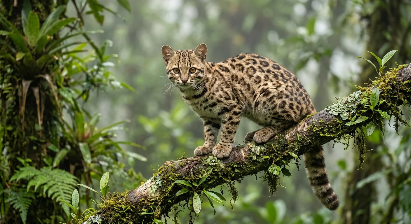 Illustrative rendering of Leopardus tilcayo, the newly discovered tilcayo tiger cat from Bolivia's Yungas cloud forest